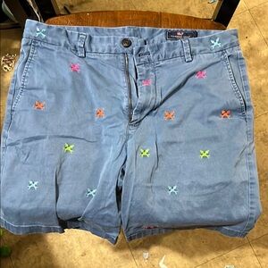 Vineyard Vines Blue Embroidered Shorts